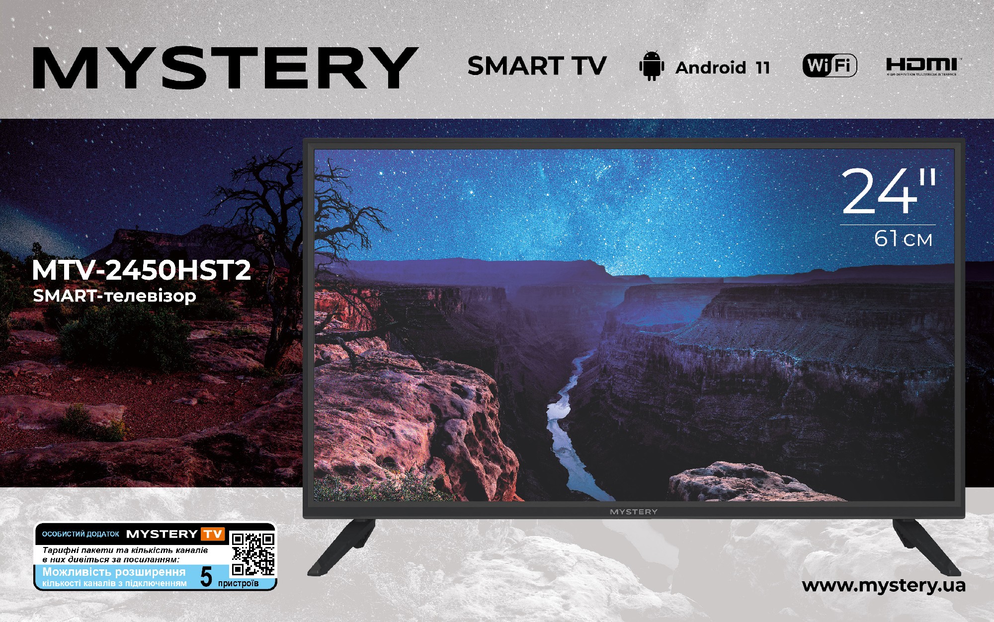 Smart-телевізор Mystery MTV-2450HST2