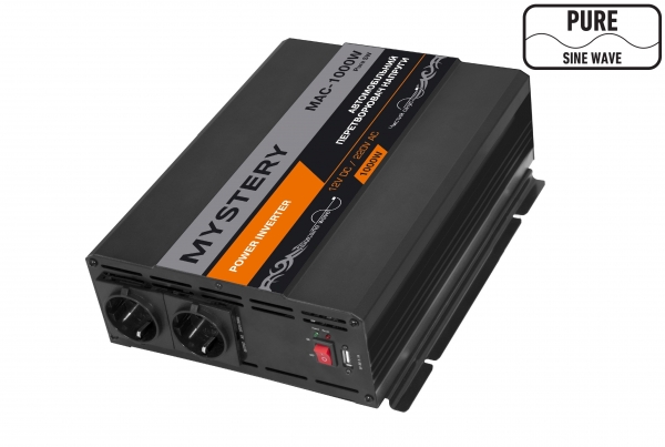 Автомобильный преобразователь напряжения Mystery MAC-1000W PURE SW